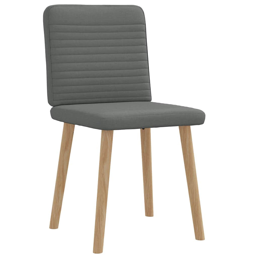 Dining Chairs 2 pcs Dark Grey Fabric
