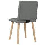 Dining Chairs 2 pcs Dark Grey Fabric - Rear View