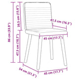 Dining Chairs 2 pcs Dark Grey Fabric