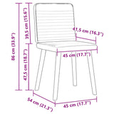 Dining Chairs 2 pcs Dark Grey Fabric - Extra Image