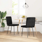 Dining Chairs 2 pcs Black Velvet