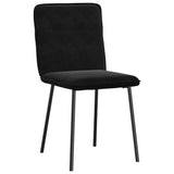 Dining Chairs 2 pcs Black Velvet - Side View