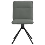 Dining Chairs 2 pcs Dark Grey Fabric - Top-Down View