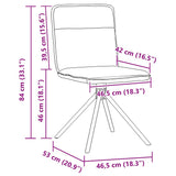 Dining Chairs 2 pcs Dark Grey Fabric - Extra Image