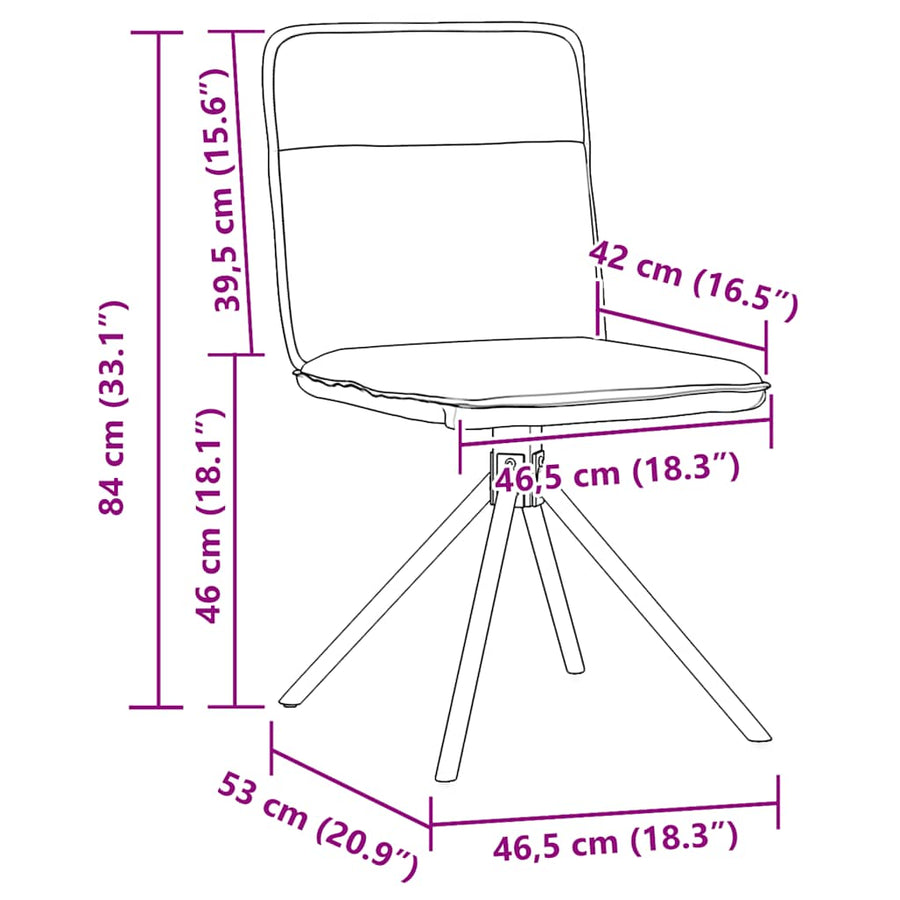 Dining Chairs 2 pcs Dark Grey Fabric