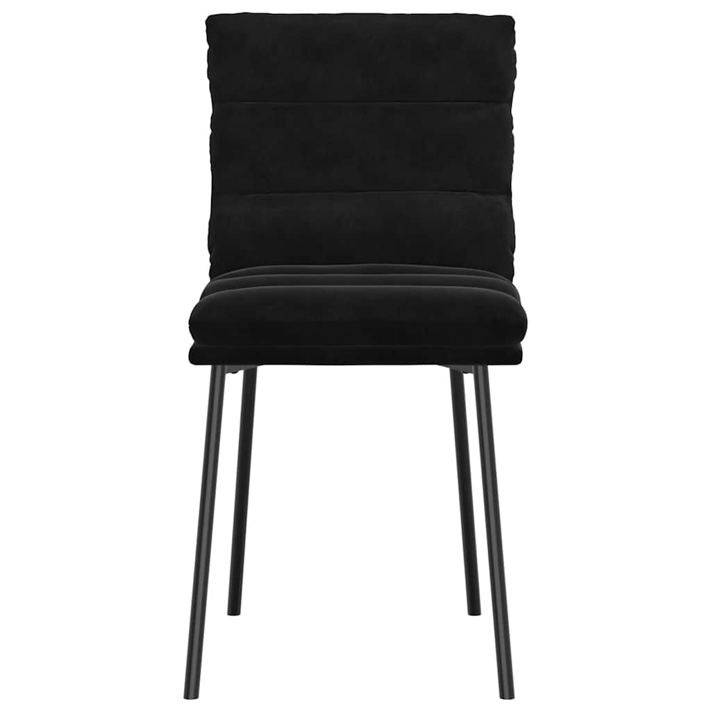 Dining Chairs 2 pcs Black Velvet