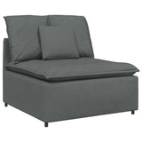 Modular Sofa with Cushions Dark Grey