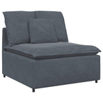 Modular Sofa with Cushions Dark Grey