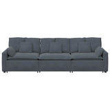 Modular Sofa with Cushions Dark Grey