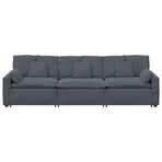 Modular Sofa with Cushions Dark Grey