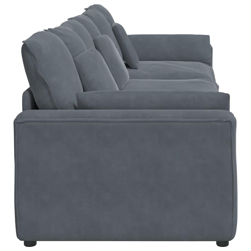 Modular Sofa with Cushions Dark Grey