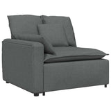 Modular Sofa with Cushions Dark Grey - Side View