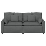 Modular Sofa with Cushions Dark Grey