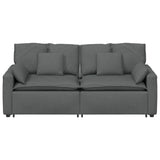 Modular Sofa with Cushions Dark Grey - Top-Down View