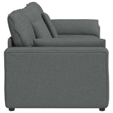 Modular Sofa with Cushions Dark Grey - 45-Degree Angle