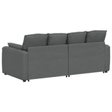 Modular Sofa with Cushions Dark Grey