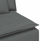 Modular Sofa with Cushions Dark Grey