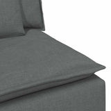 Modular Sofa with Cushions Dark Grey - Close-Up Angle