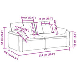 Modular Sofa with Cushions Dark Grey - Extra Image