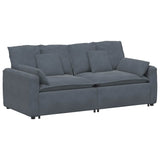 Modular Sofa with Cushions Dark Grey - Front View