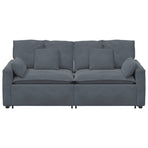 Modular Sofa with Cushions Dark Grey