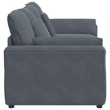 Modular Sofa with Cushions Dark Grey - 45-Degree Angle