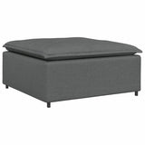 Modular Sofa with Footstool&Cushions Fabric Dark Grey - Top-Down View