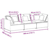 Modular Sofa with Cushions Fabric Dark Grey - Extra Image