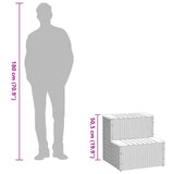 Hot Tub Step Beige 50x50x50.5 cm Poly Rattan and Solid Acacia - Extra Image