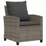6 Piece Garden Sofa Set with Cushions Grey Poly Rattan