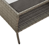 6 Piece Garden Sofa Set with Cushions Grey Poly Rattan