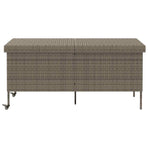 Garden Storage Box with Wheels Grey 160x55x75 cm Poly Rattan
