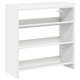 Shoe Rack White 60x25x62 cm Engineered Wood - Front View