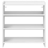 Shoe Rack White 60x25x62 cm Engineered Wood - Top-Down View