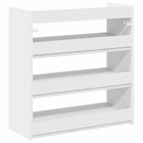 Shoe Rack White 60x25x62 cm Engineered Wood - Rear View
