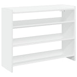 Shoe Rack White 80x25x62 cm Engineered Wood - Front View
