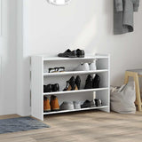 Shoe Rack White 80x25x62 cm Engineered Wood