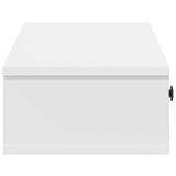 Wall Shelf with Drawers White 60x28x15 cm Engineered Wood