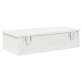 Wall Shelf with Drawers White 60x28x15 cm Engineered Wood - Rear View