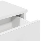 Wall Shelf with Drawers White 60x28x15 cm Engineered Wood - Low Angle