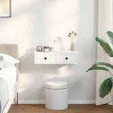 Wall Shelf with Drawers White 60x28x15 cm Engineered Wood