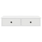 Wall Shelf with Drawers White 80x34x17 cm Engineered Wood