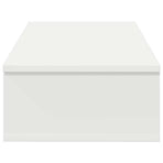 Wall Shelf with Drawers White 80x34x17 cm Engineered Wood