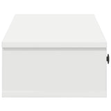 Wall Shelf with Drawers White 100x37.5x19 cm Engineered Wood