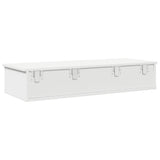 Wall Shelf with Drawers White 100x37.5x19 cm Engineered Wood - Rear View
