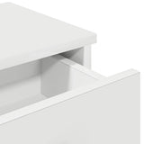 Wall Shelf with Drawers White 100x37.5x19 cm Engineered Wood - Low Angle