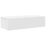 Wall Shelf with Drawers White 60x26.5x15 cm Engineered Wood