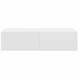 Wall Shelf with Drawers White 60x26.5x15 cm Engineered Wood