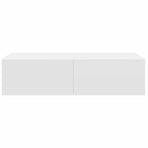 Wall Shelf with Drawers White 60x26.5x15 cm Engineered Wood
