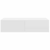 Wall Shelf with Drawers White 60x26.5x15 cm Engineered Wood - Top-Down View